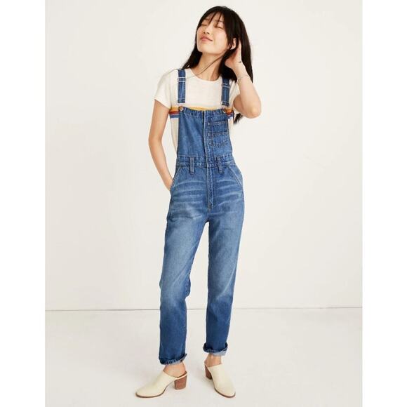 NWT Madewell Straight-Leg Zip Overalls - Picture 1 of 8